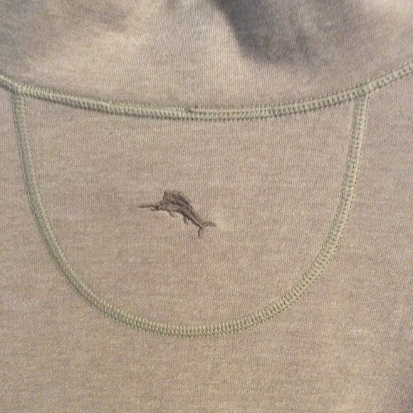 Tommy Bahama XL Reversible partial zip long sleeve pull over mens tan EUC - Picture 8 of 10